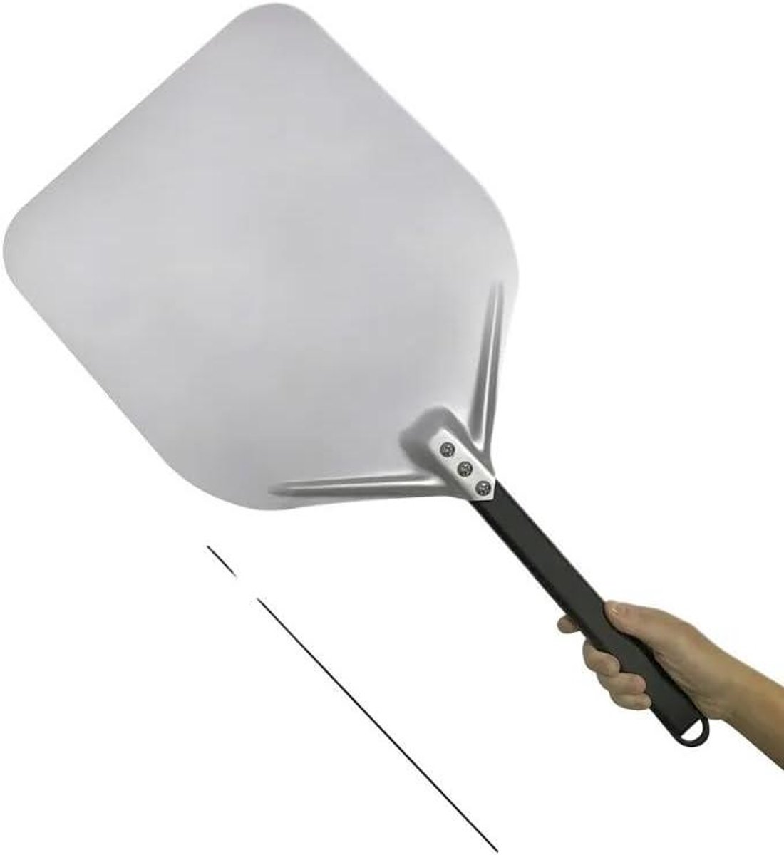 Pizzaschep Aluminium - Pizzaplank Bakplaat - Pizza Bakken - Antiaanbaklaag - 90 cm - Zilver