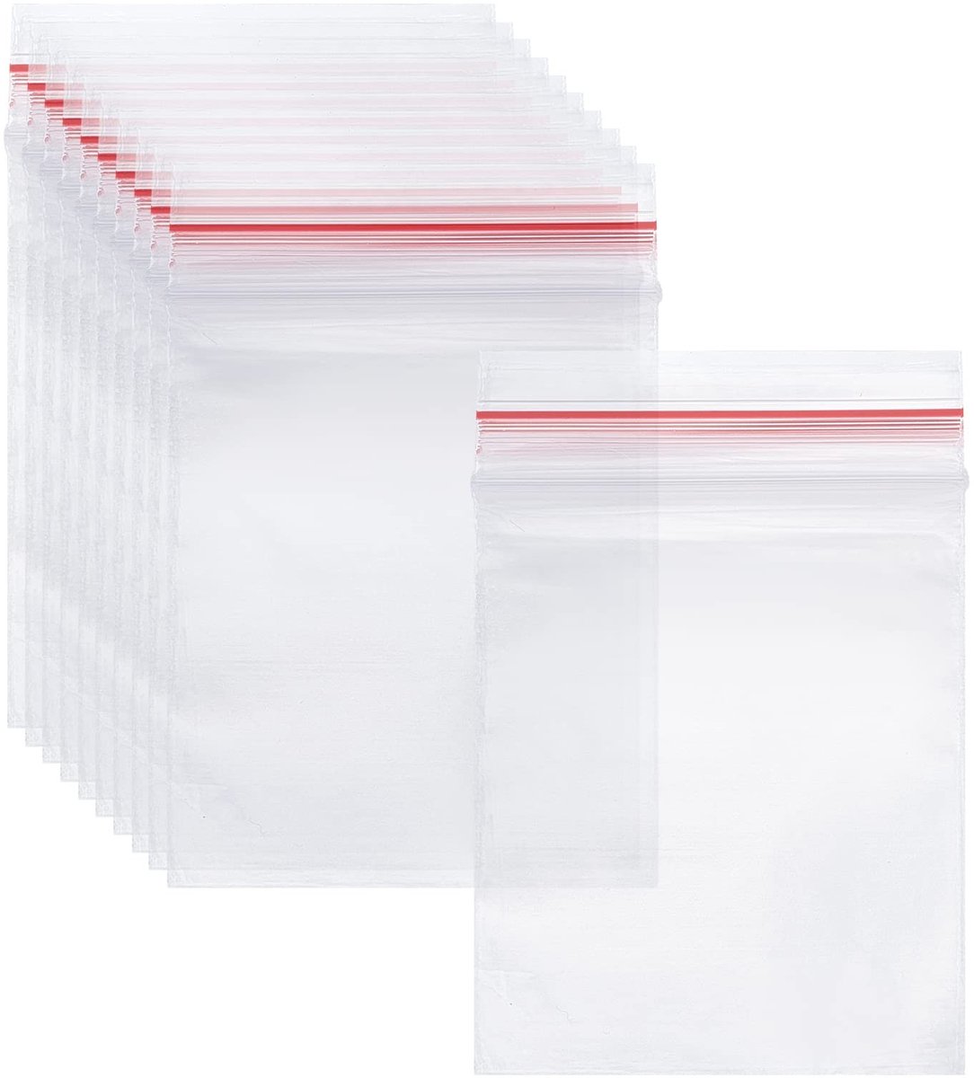 Dailygoody - Zipper Bags - Transparante Plastic Zakjes - 200 Stuks - 7x5cm - Herbruikbaar en Stevig - Geschikt voor Voedsel en Opslag