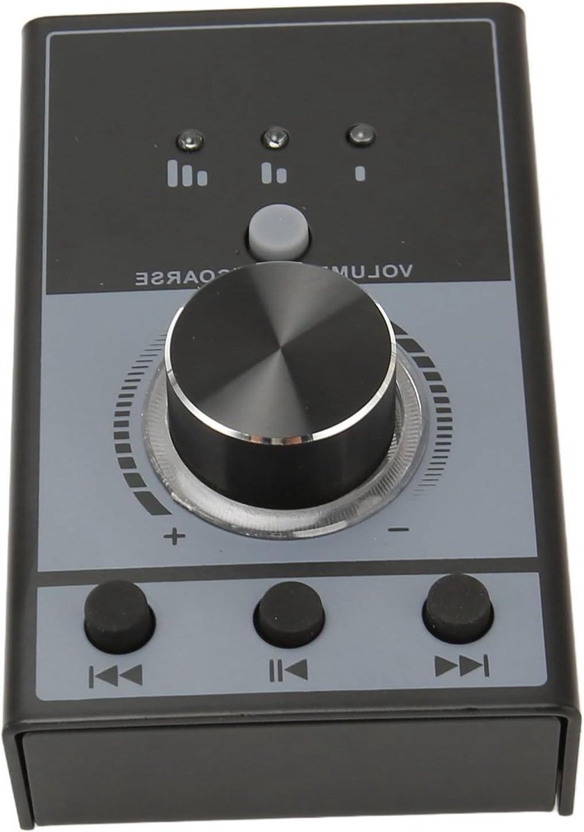 USB Volumeregelaar - Audio Controller - Volume Aanpassen - Eén Knop Mute - 2 meter kabel - Zwart