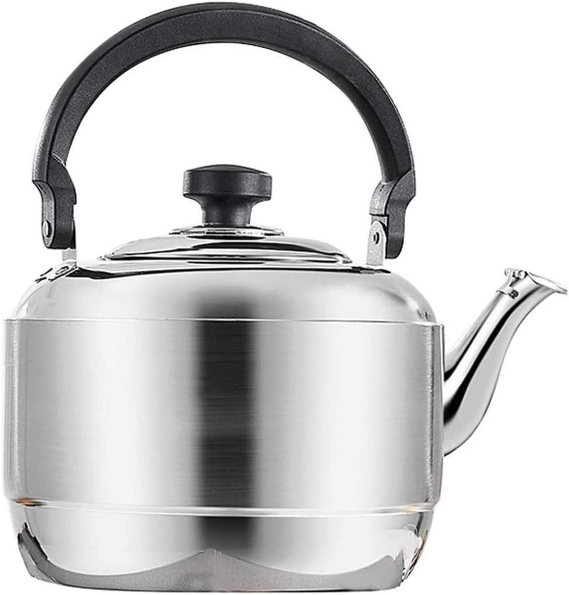 Fluitketel RVS - Waterkoker Kookplaat - Water Koken - Grote Capaciteit - 6 Liter - Zilver