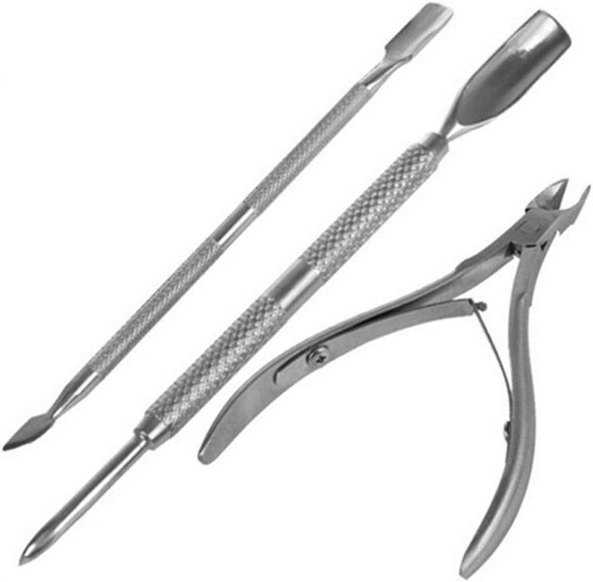 Nagelriem Toolset - Nagelverzorging - Nail Care - Anti-slip Handvat - 14 cm - Zilver