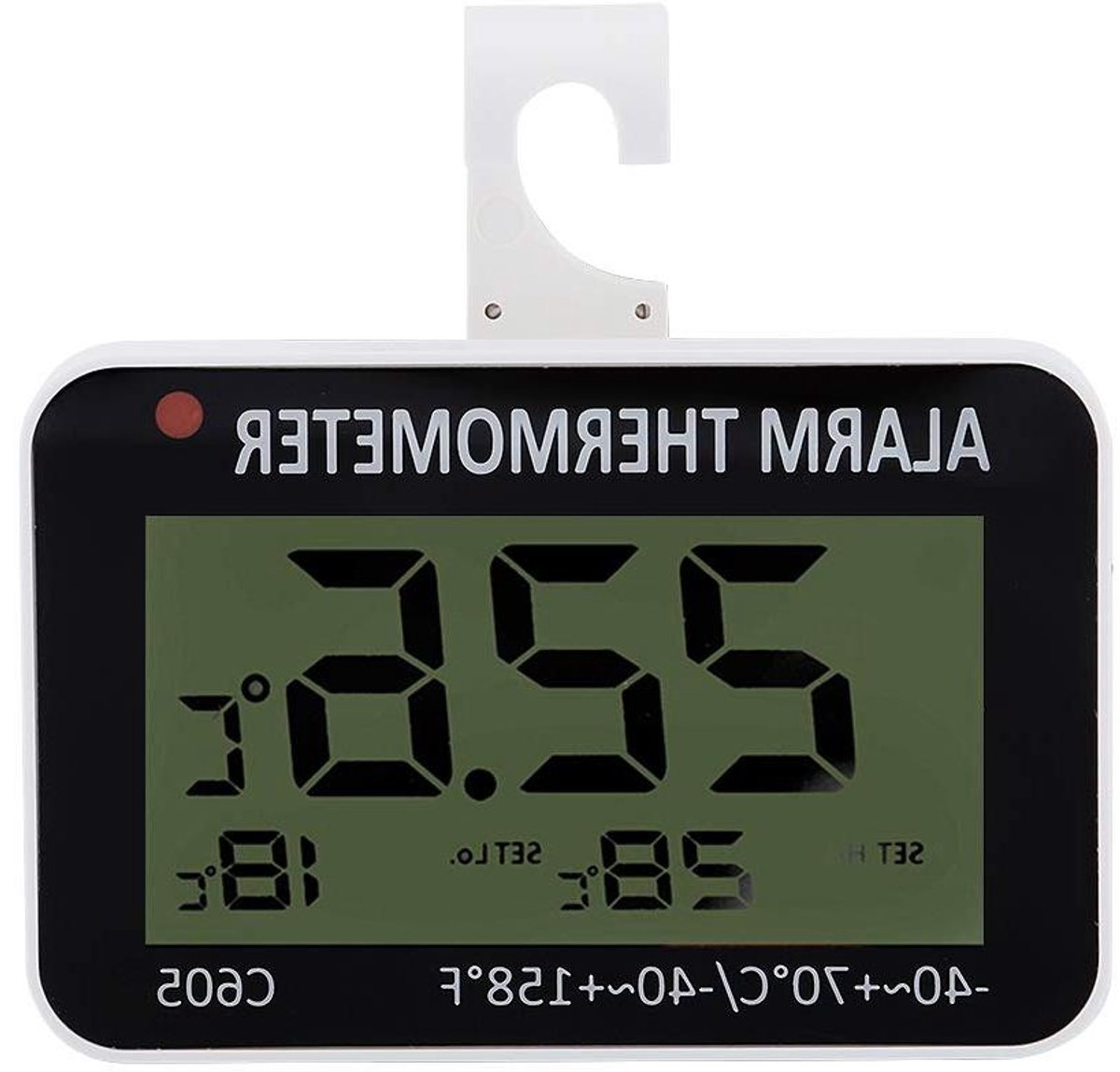 Koelkast Thermometer - Vriezer Meter - Temperatuur Bewaken - Groot LCD Scherm - 6.5x4.3cm - Wit