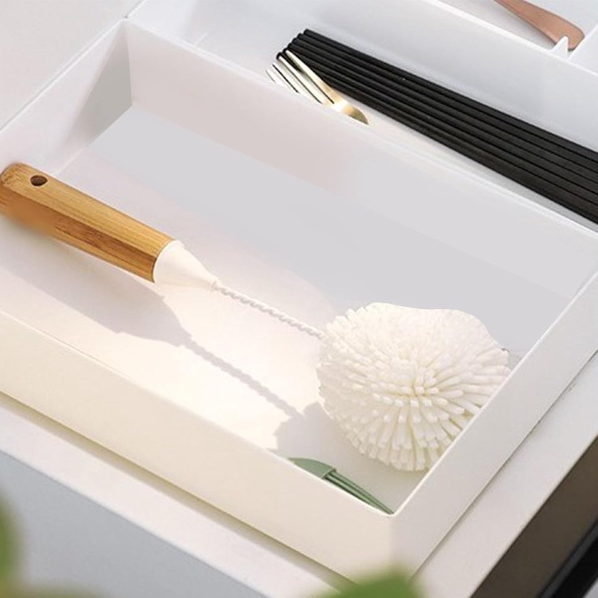 Opbergdoos - Bureaulade Organizer - Ruimte Organiseren - Compact Ontwerp - 32 x 27 x 4 cm - Glad