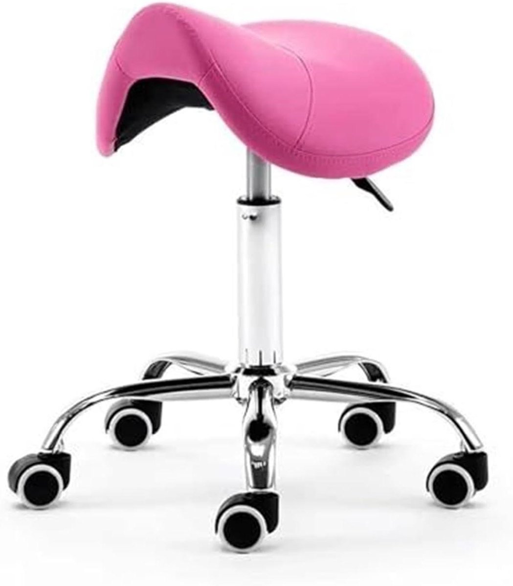 Zadelkruk - Rolstoel Stoel - Professioneel Gebruik - Ergonomisch Ontwerp - 48-58 cm - Rozerood