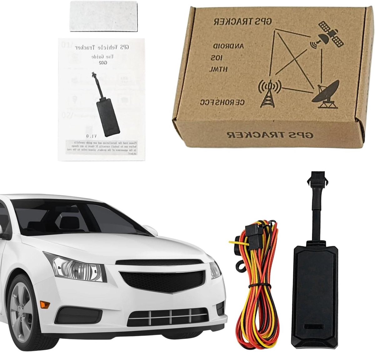 Voertuigtracker - GPS Tracker - Diefstalpreventie - Breedzone Connectiviteit - 15 cm - Zwart