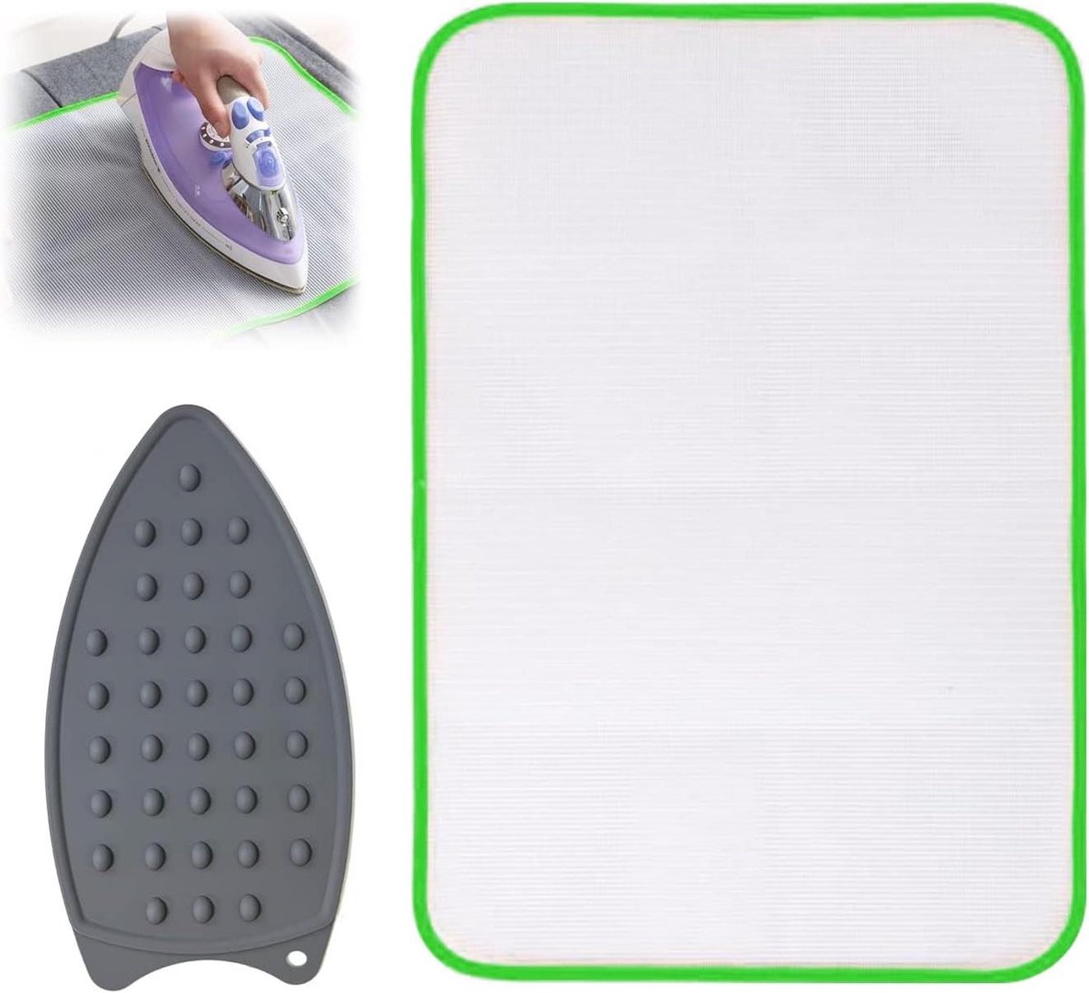 Silicone Mat - Hittebestendig - Strijken - Dubbelzijdig - 40x60 cm - Grijs