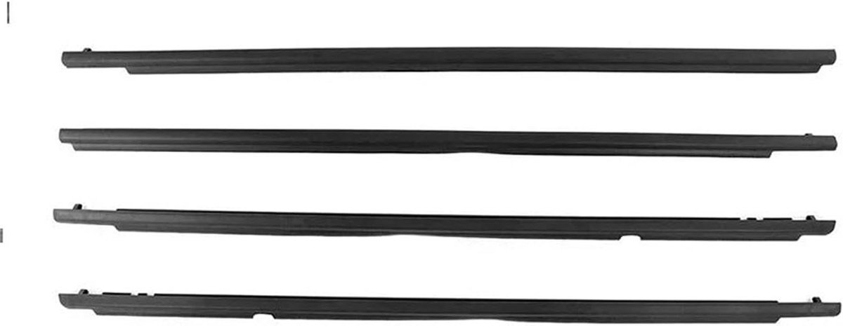 Afdichtingsstrips - Raamrubbers - Auto Beschermen - Verbeterde Geluidsisolatie - 4 Stuks - Zwart