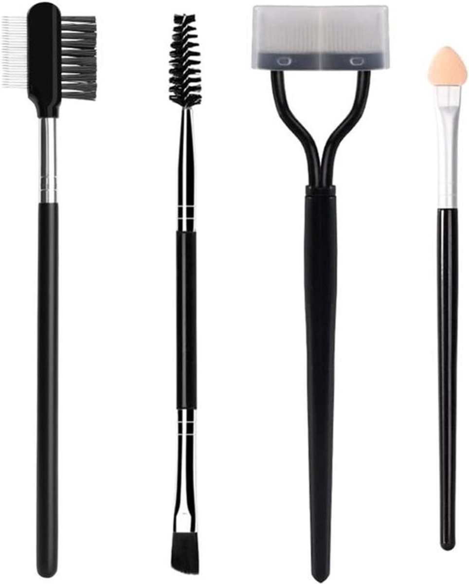 Wimper separator kam borstel mascara wenkbrauw make-up grooming tool - Set van 4 stuks