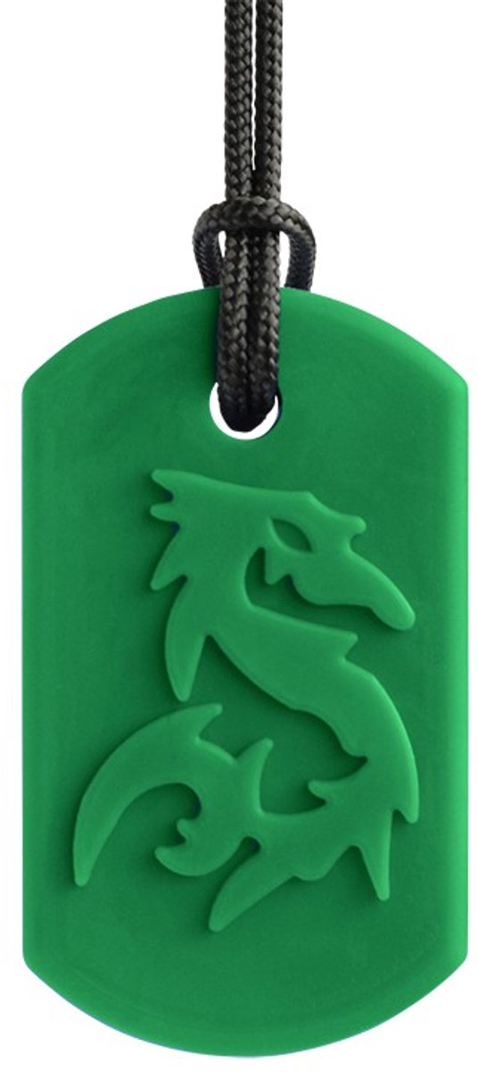 ARK Therapeutic kauwketting draak Forest Green XXT - sensorisch speelgoed.