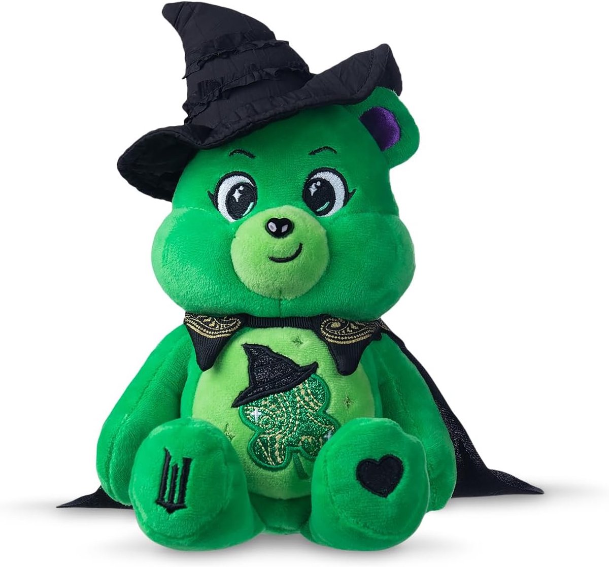 Care Bears pluche knuffel 22cm - Wicked Good Luck Bear als Elphaba - verzamelbaar.