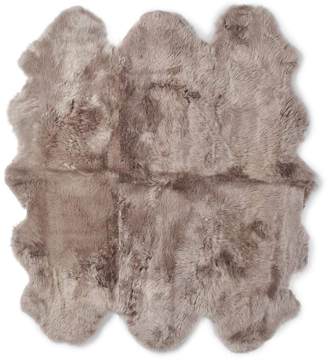 Natures Collection - Premium 6 dubbele Nieuw- Zeelandse schapenvacht - Langharig - Kleed 180x162 cm