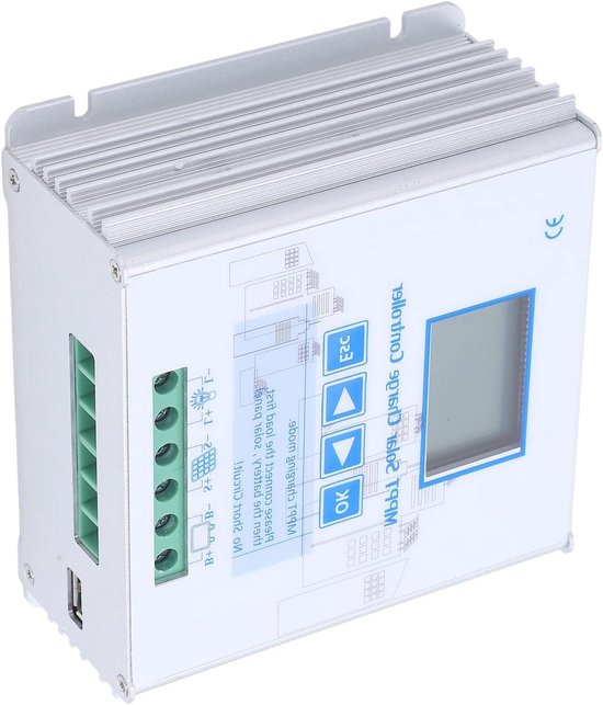 Solar Laadregelaar - Acculader Regulator - Energie Beheer - MPPT Efficiënt Laden - 30A - Zilver