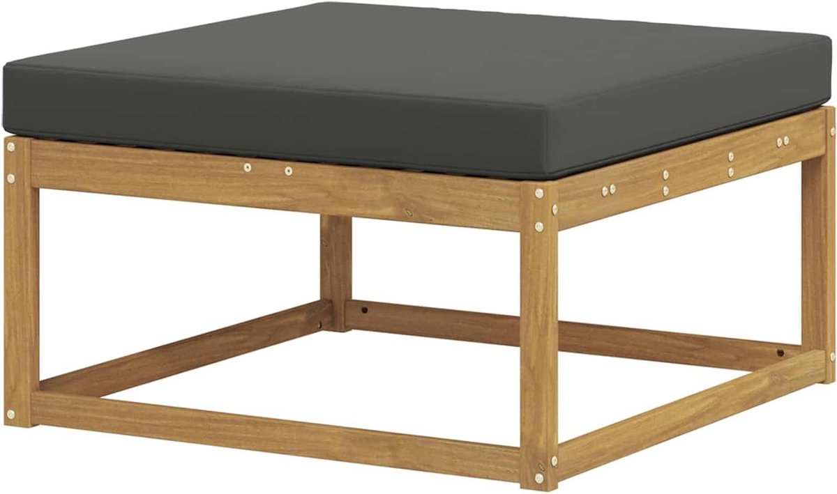Voetkruk voor buiten - Moderne poef - Ontspannen in de tuin - Modulair outdoor-design - 79 x 79 cm - Wit
