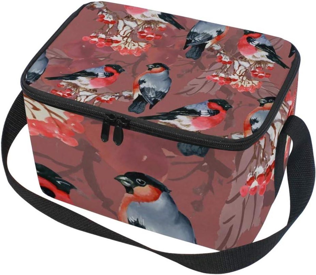 Zwarte Lunchtas - Koeltas - Eten Warm Houden - Waterafstotend Canvas - 25 cm - Zwart