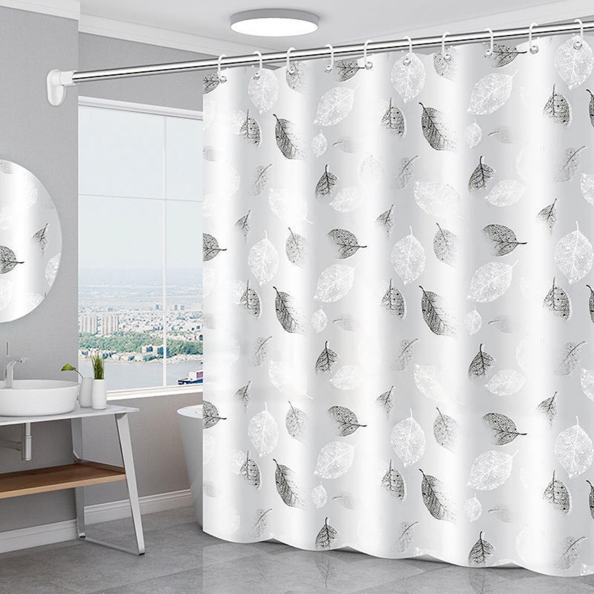 aladdien - Duschgordijn Anti-Schimmel - Waterdicht Douchegordijn - Snel Droog - 180 x 200 cm - Badkamer Gordijn - Waterbestendig - Bescherming en de..