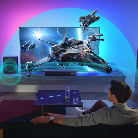 Draadloze Soundbar met Subwoofer en Dolby Digital voor Televisie — afbeelding 3