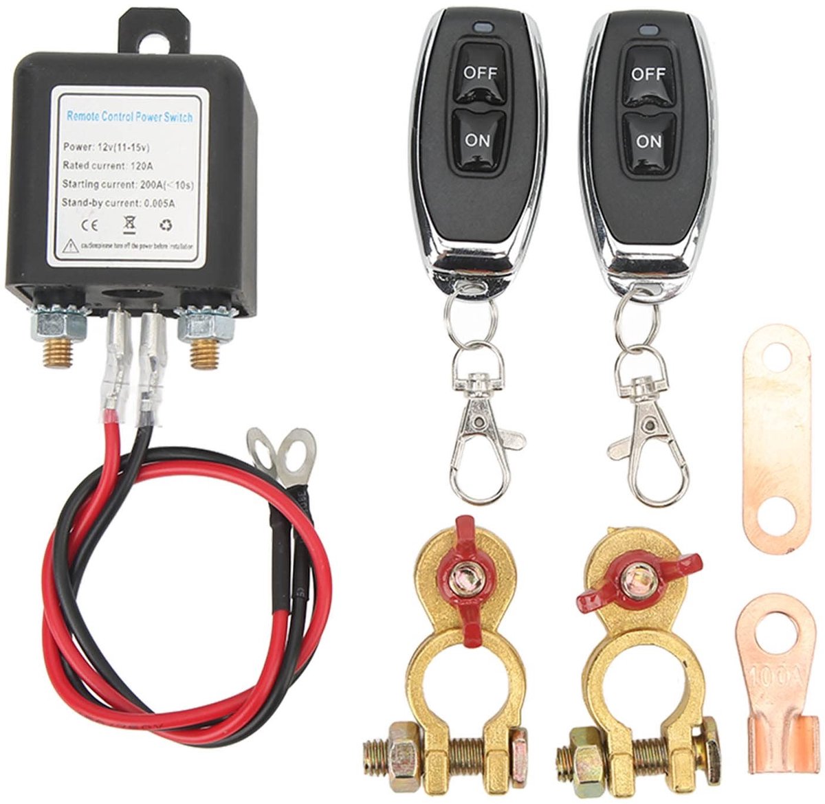 aladdien - DC12V Batterij Ontkoppelingsschakelaar - Auto Doden Schakelaar - Hoge Stroom - #1 - Anti Diefstal - Geschikt voor RV Auto Boot