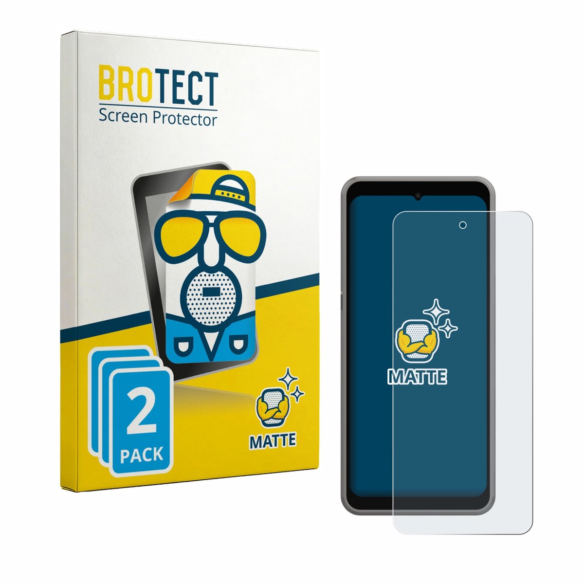 BROTECT - Screenprotector voor ingenico Axium NX8 - Folie Beschermfolie matte 2 Stuks