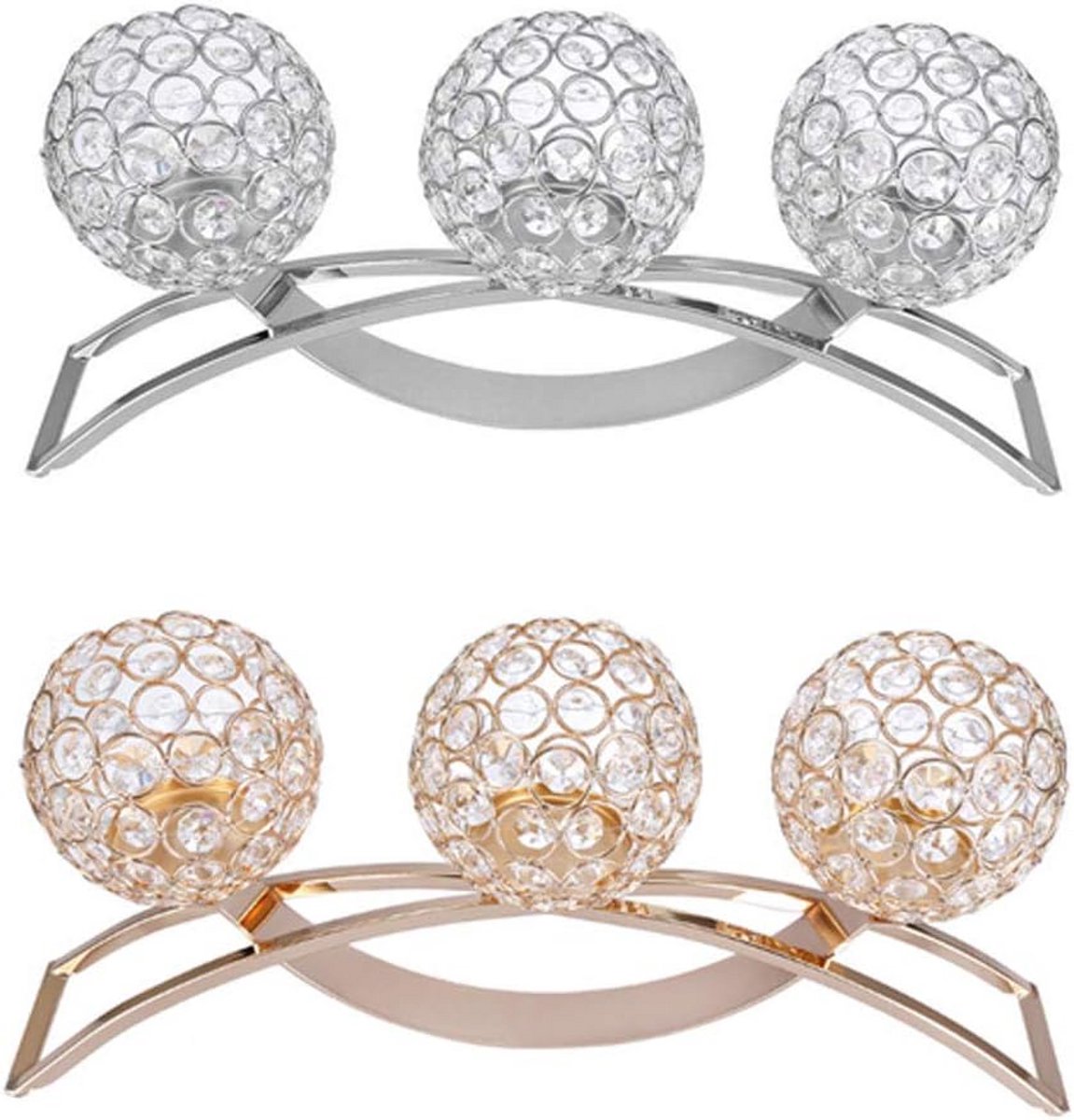 Elegante Kristallen Kroonluchter Kaarsenhouder voor Feestelijke Decoratie