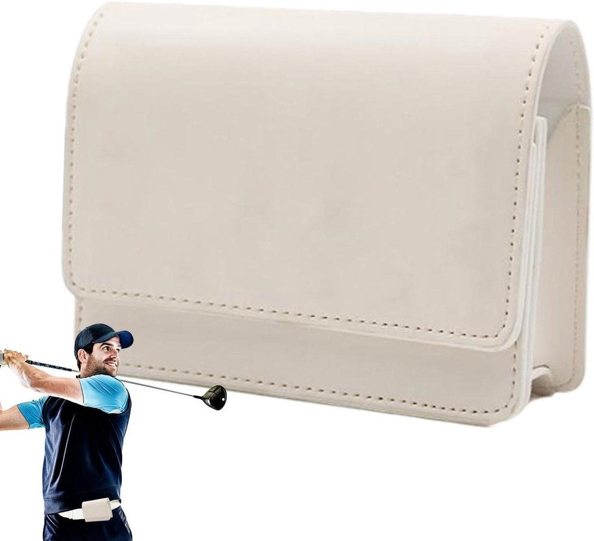 Afstandsmeter Hoes - Beschermhoes Houder - Golf Buiten - Waterdicht Schokbestendig - 13 cm - Wit