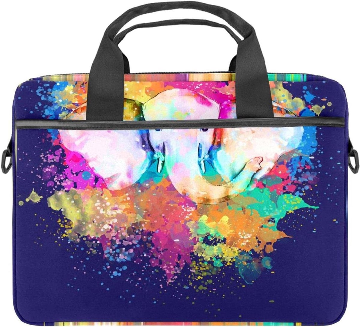 Laptop tas - Notebook hoes - Veilige opslag - Verstelbare riemen - 15 inch - Olifant print