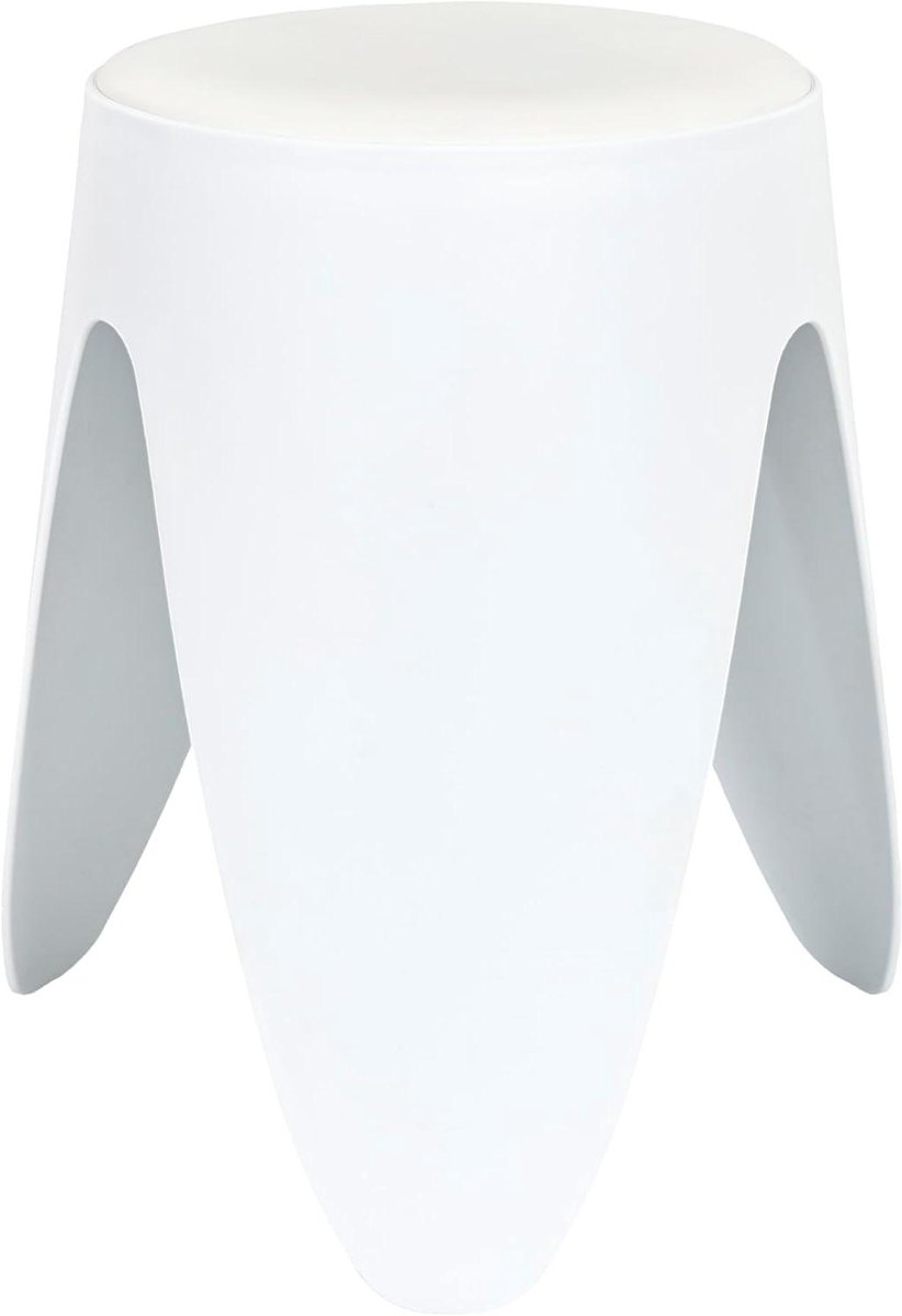 Moderne Kruk - Zitje Bankje - Extra Zitplaats - Strak Design - 30x46x30 cm - Wit