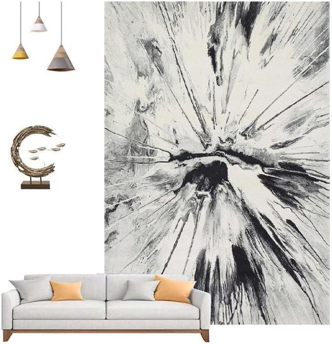 Elektrisch Vloerkleed - Verwarmd Tapijt - Comfort Verhoging - Snelle Verwarming - 55 x 90 CM - Abstract Patroon