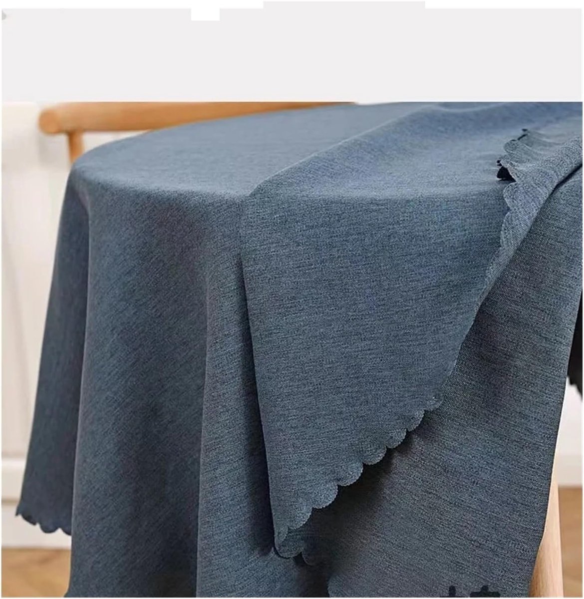 Rond Tafelkleed - Linnen Kleed - Thuis Dineren - Antislip Laag - 180 cm - Blauw