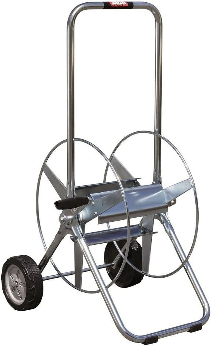 Slangwagen - Slanghaspel Trolley - Tuinonderhoud - Kogelgelagerd - 100m slang - Zilver