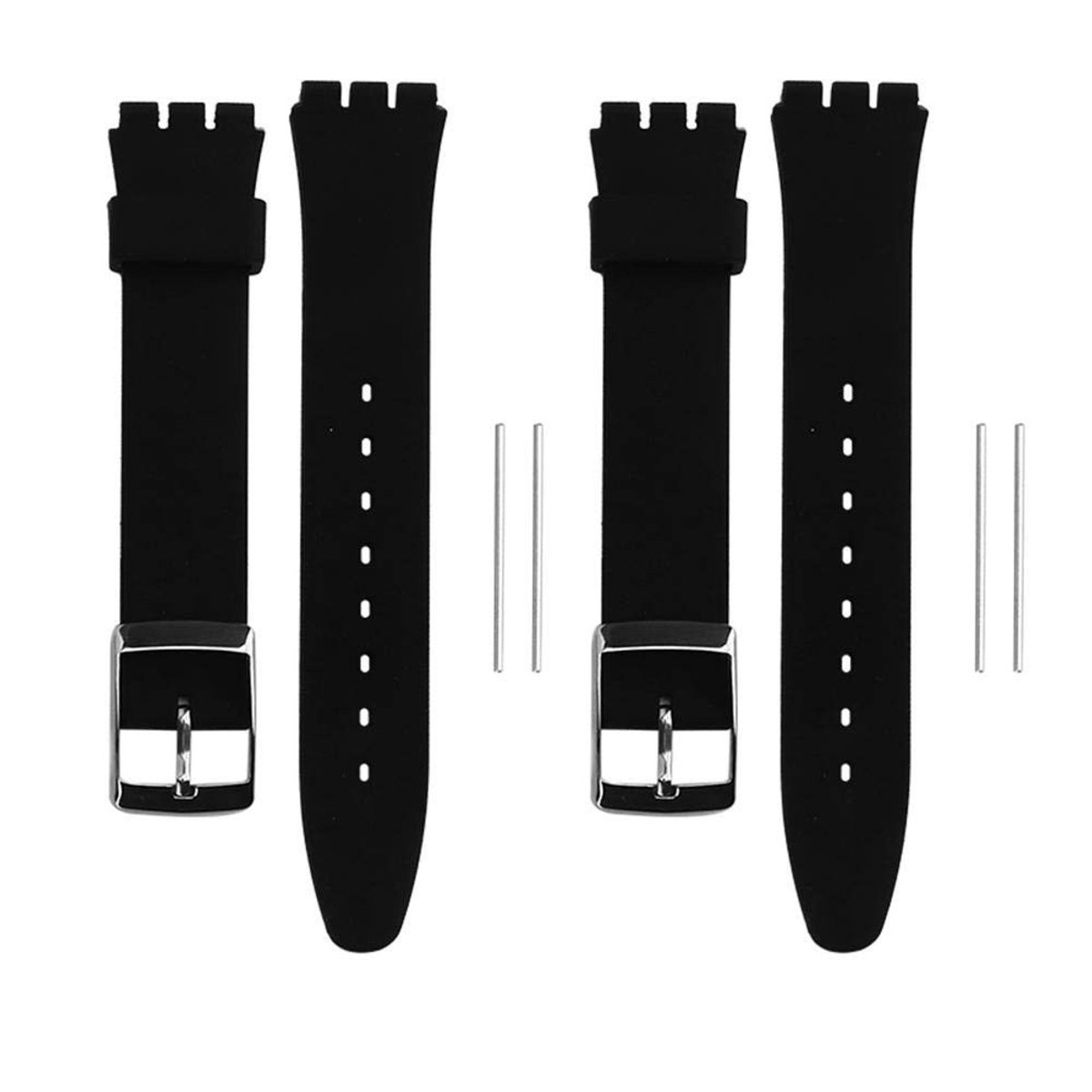 aladdien - Horlogeband - Vervangende horlogeband - Zachte siliconen - 17 mm en 19 mm - Sporthorlogeband - Duurzaam en praktisch