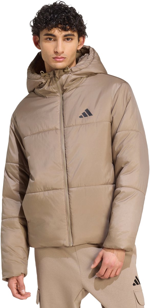 Adidas Sportswear Essentials Pufferjack Met Highloft-Isolatie Heren Beige