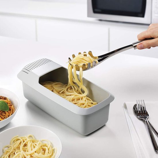 aladdien - Magnetron Pasta Fornuis - Spaghetti Drainer - Gemakkelijk Pasta Koken - Compact Formaat - Zeefsysteem - Geschikt voor Slaapzalen en Kantore — afbeelding 4