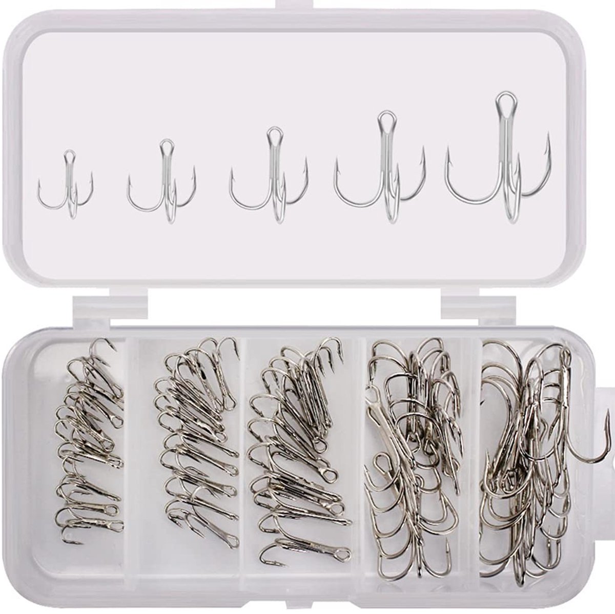 ONF3 - Vishaken Driehaak Kit - Hoge Koolstofstaal - Sterke en Scherpe Haken - Zilver - Voor Hard Aas en Kunstaas - Geschikt voor Zoutwater en Zo...