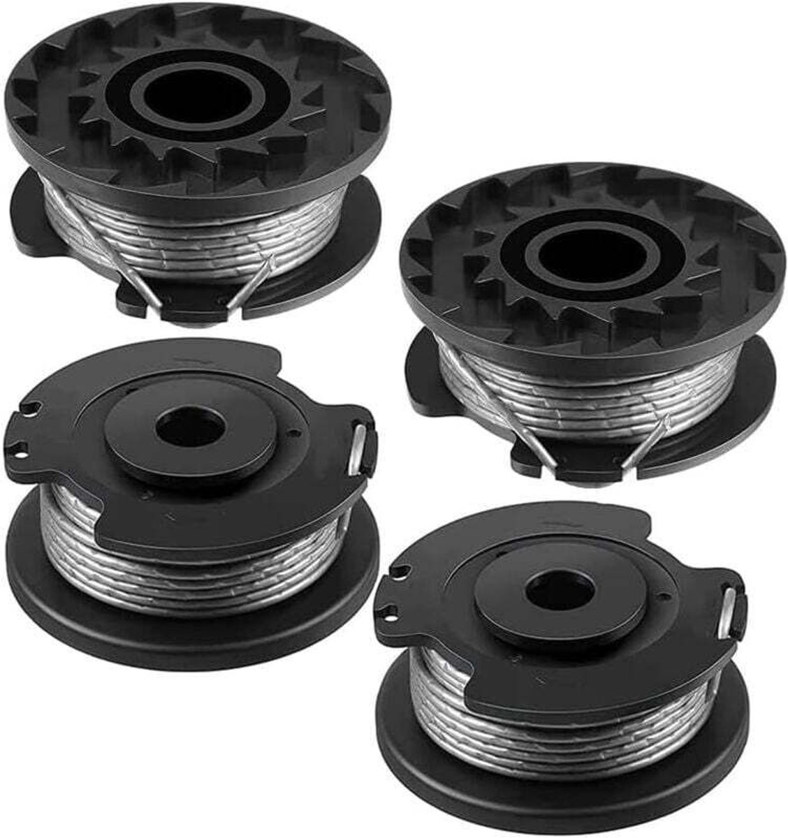 Vervangingsspoelen, trimmerspoelen, vervangingsspoelen geschikt voor kantentrimmer, Φ1,65 mm 4,9 m F016800569 - 4 stuks