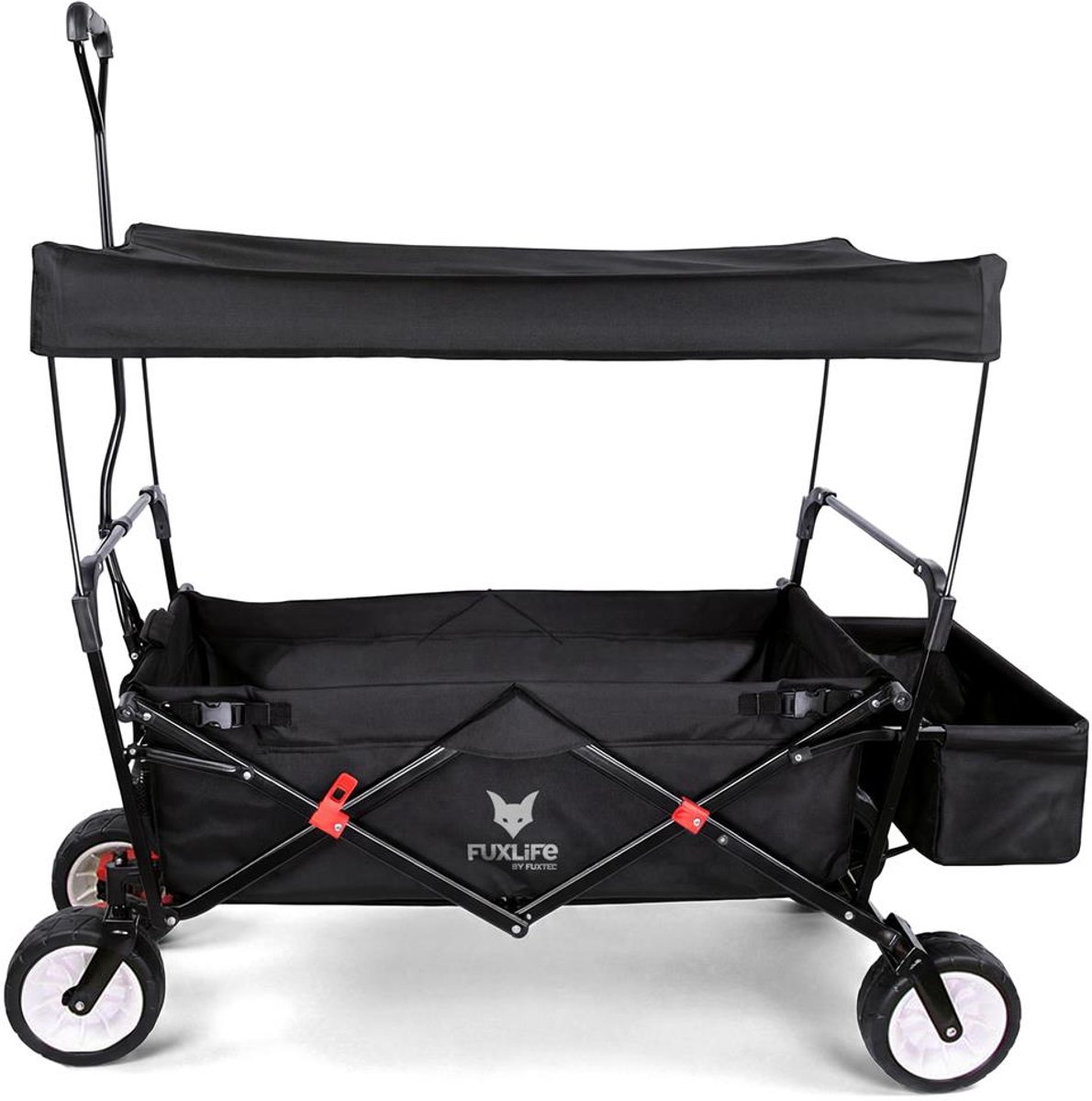 FUXLIFE by FUXTEC CT350 Bolderkar Handkar - Opvouwbaar - Zwart | Ultralichte Transportwagen voor Stad & Reis - Max. 75kg