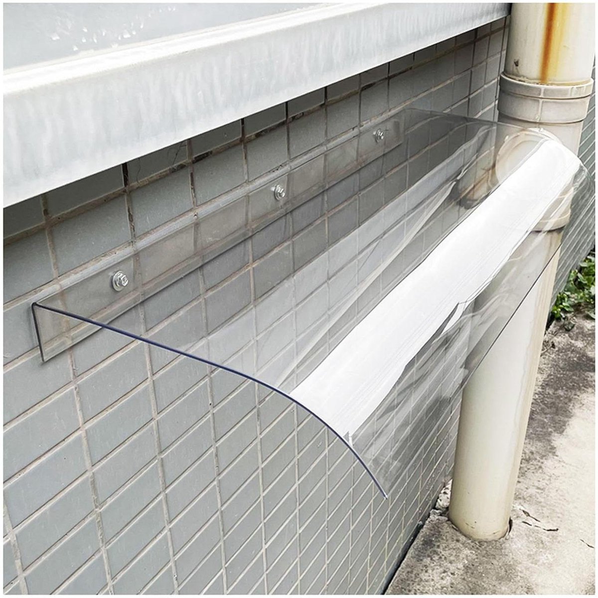 Raamluifel Deurluifel - Buiten Overkapping - Weer Beschermen - Stevig Polycarbonaat - 50x110cm - Transparant