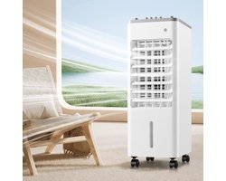 Mobiele Aircor Links rechts oscillatie ijskristalkoeling stille werking draagbare airconditioner drie ventilatorsnelheden energiebesparende watergekoelde ventilator voor thuisgebruik geschikt voor woonkamers slaapkamers kamers en kantoren Wit