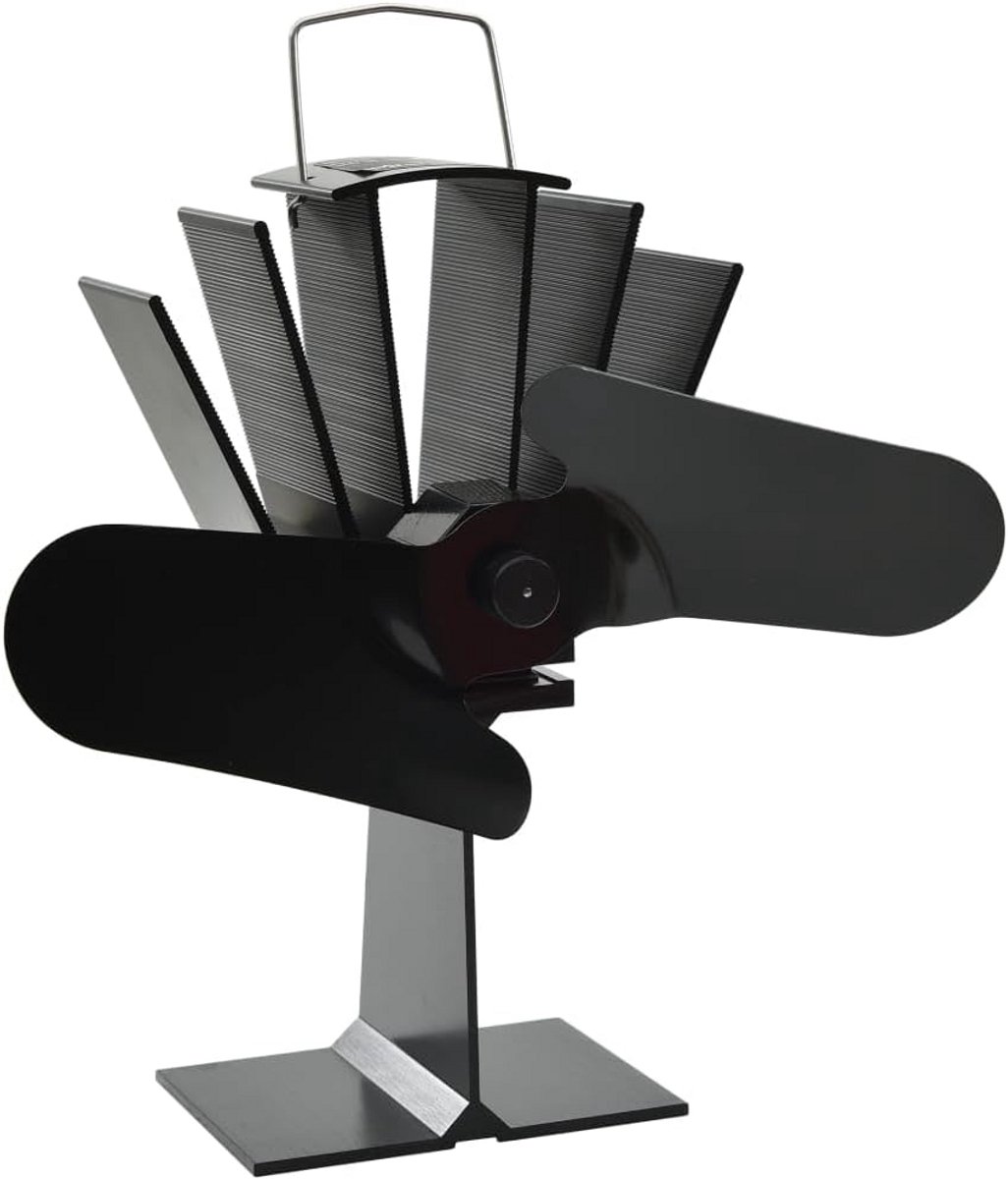 vidaXL Heater Fan with 2 Fins Fan Heater Heating Stove Radiator Heaters Heater Fans Heating Black