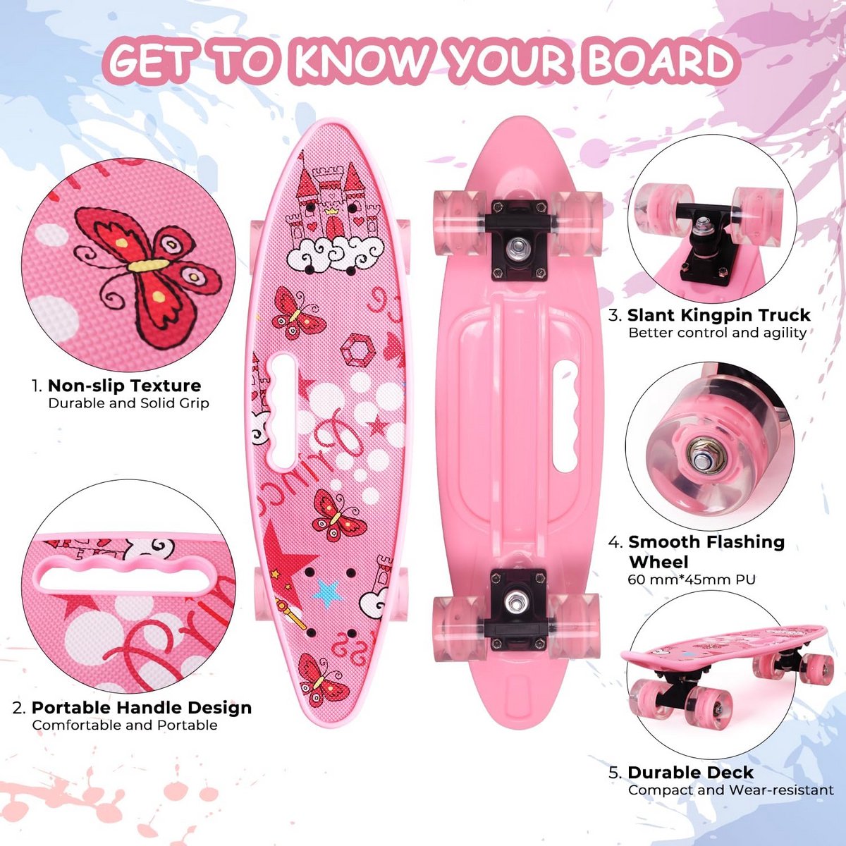 Nattork Compleet skateboard standaard skateboardcadeau voor beginners hout 9-laags Canadese esdoorn truc skateboards voor jongens meisjes jeugd en tieners