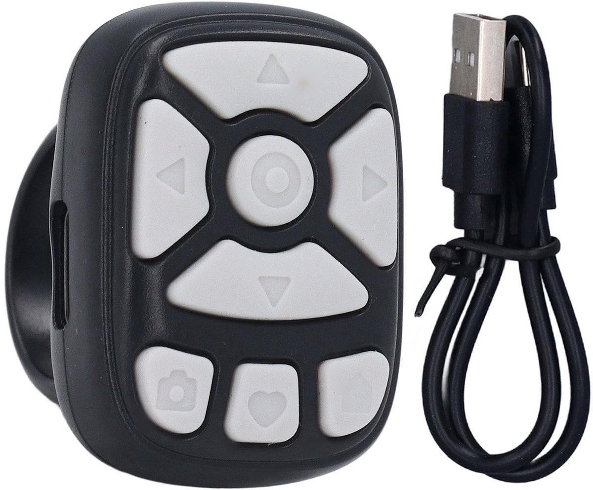 ONF3 - Afstandsbediening - Draadloze Camera-afstandsbediening - Smart Ring Design - Zwart - Scrollring voor TikTok - Geschikt voor Telefoons en ...