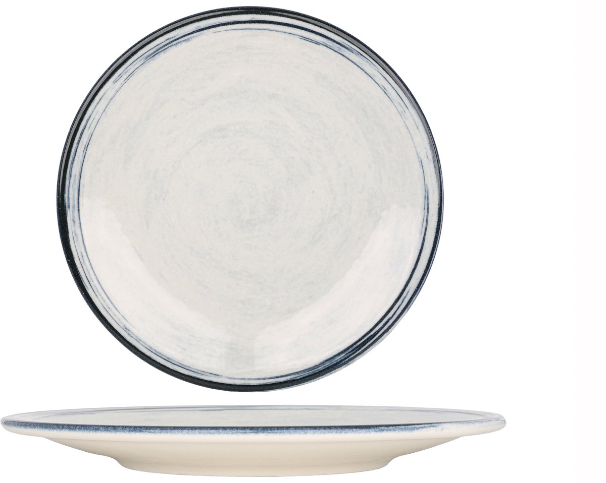 Kütahya Porselen Dinerbord - Frame - Porselein - 30 cm - set van 6