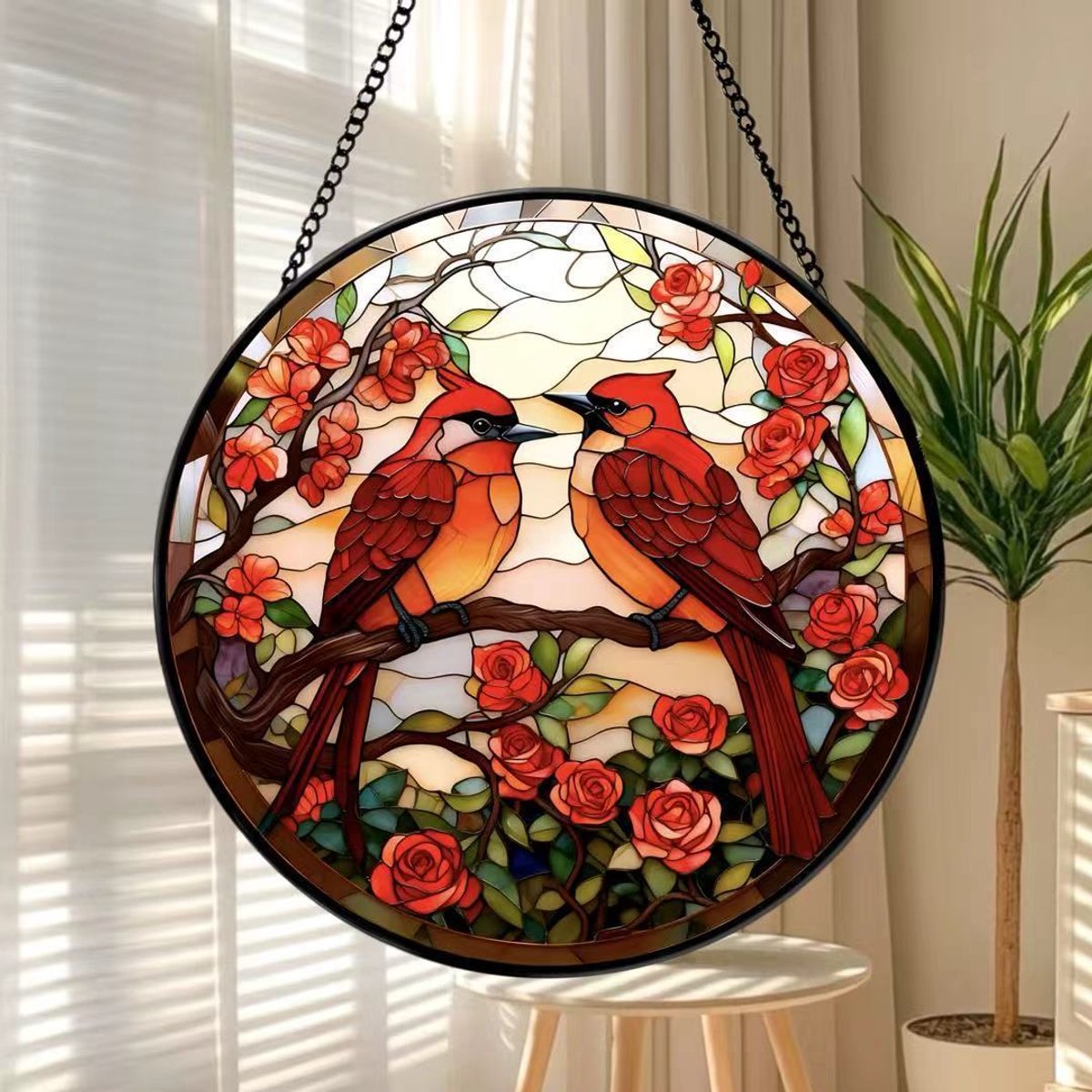 Glazen Zonnevanger | Transparante maanvormige zonnevanger/dromenvanger | Elegante raamdecoratie die een warme sfeer in huis creëert | Woondecoratie | 16 cm | Stijl 20