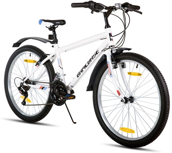 Mountainbike 24 inch HILAND Stalen Frame MTB 21 Versnellingen V-brakes Heren Dames All-Terrain