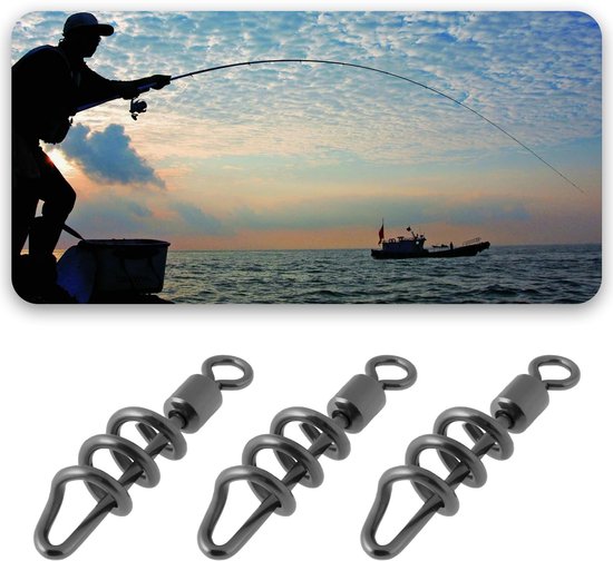 ONF3 - Vistuig Swivels - 50 Stuks - Geschikt voor Zoet- en Zoutwater - Vissen - Duurzaam - Hoge kwaliteit - Ideaal voor visserij - Handig voor v... van Onf3 — afbeelding 3