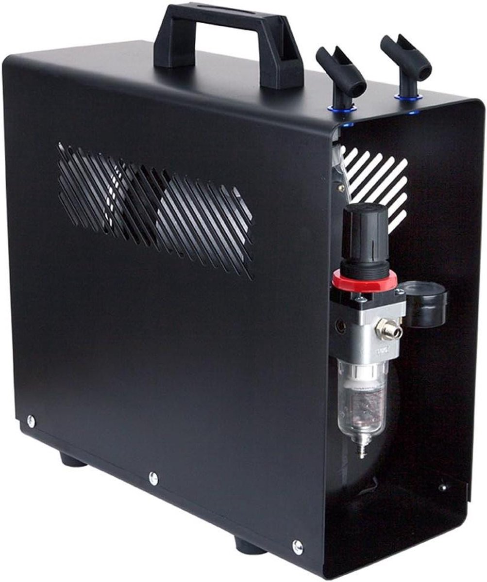 Airbrush Compressor - Mini Compressor - Hobby en Modelbouw - Olievrij en Stil - 3L Tank - Zwart