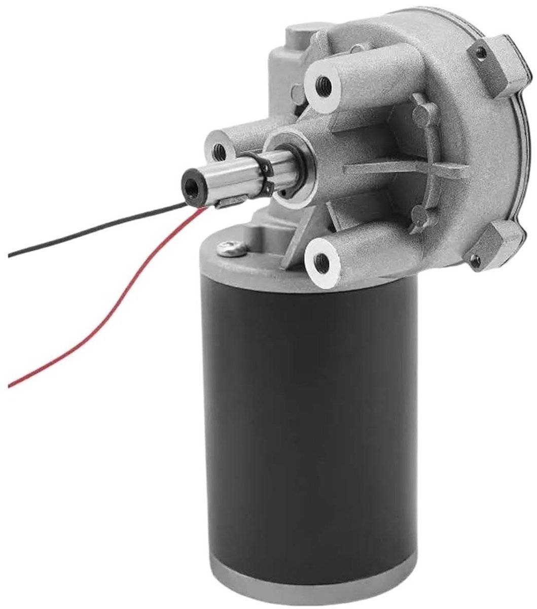 Wormwielmotor - DC motor - Krachtoverbrenging - Ingebouwd reductiemechanisme - 45W 24V - Zwart
