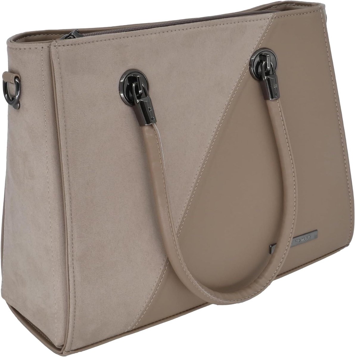 Handgemaakte Shopper - Dames Handtas - Dagelijks Gebruik - Ruim Laptopvak - 32.5 cm Hoog - Beige