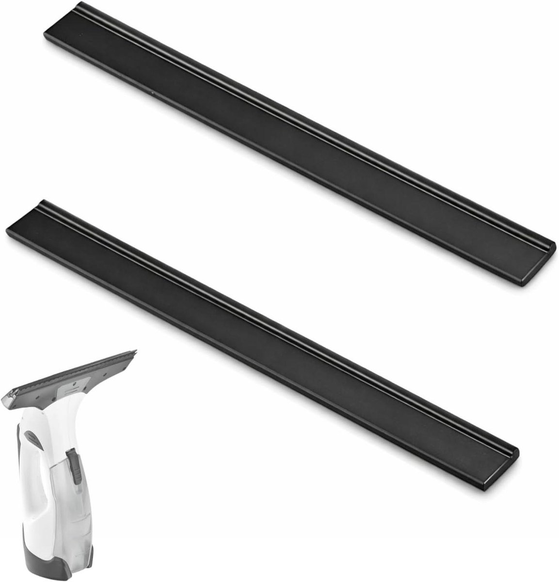 Rubberen Lippen - Raamzuiger Accessoires - Streeploos Reinigen - Hoogwaardig Flexibel Rubber - 280 mm - Zwart