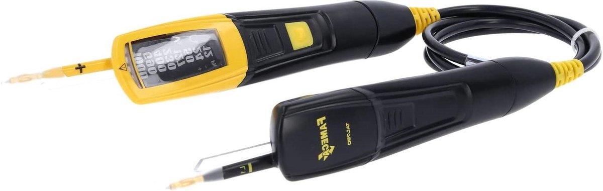 Spanningstester - Spanningsmeter - Elektra Controleren - Dubbelpolig - 12-1000V - Zwart Geel