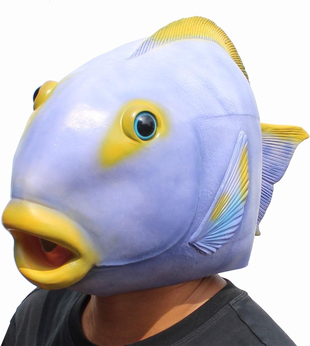 Deluxe Halloween Kostuum met Latex Diermasker van Tropische Vis voor Feestjes en Verkleedpartijen